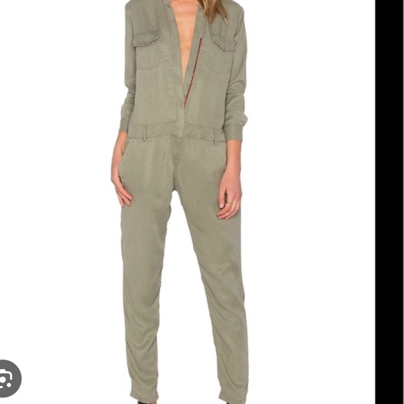 Etienne Marcel | M | Olive Green Women's Jumpsuit - Picture 11 of 11